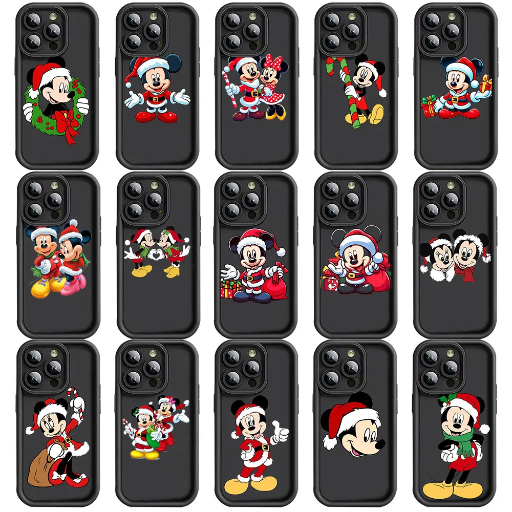 Y-19 Mickey คริสต์มาสสีดําสําหรับ OPPO A73 A76 A16 A16K A17 A17K A58 A60 A77 A77S A98 Reno 8 8T 10 ค้นหา X3 Pro PLUS 5G