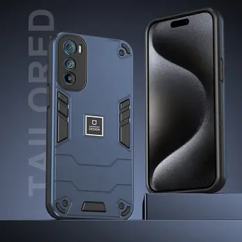 適用於摩托羅拉 Moto Edge 30 Pro、Edge 30 Fusion 和 Moto Edge 30 NEO 的 Armor 磁貼硬質 PC 手機殼,鏡頭保護防震保護套 8 最佳銷售 摩托羅拉 Edge 30 Pro 保護殼 - №1
