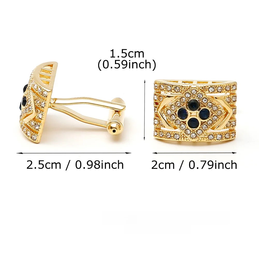 Personalized Men's Business Suit Cufflinks Square Hollowed Suit Jacket with Cufflink Decoration Banquet Formal Dress Accessory