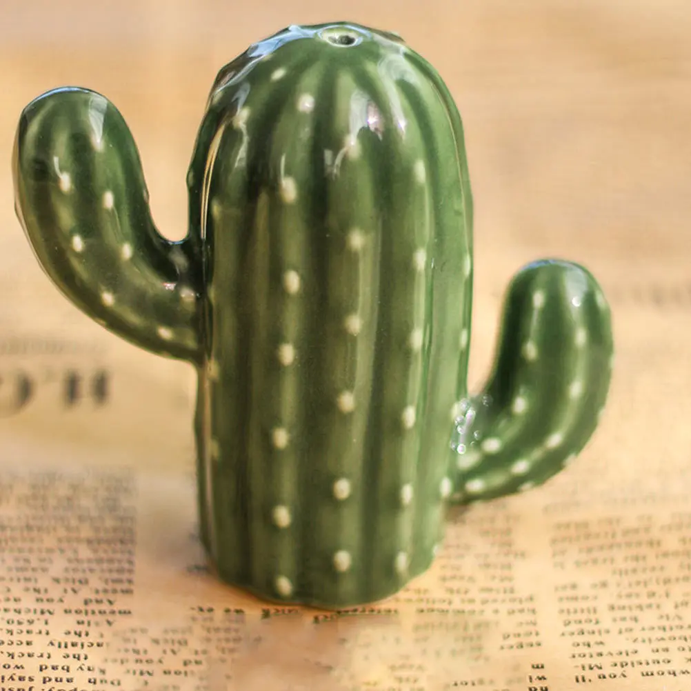 

Cactus-Shaped Ceramic Toothpick Holder Creative Adornment Home Decor Table Accessory Toothpick Holder Table Adornment