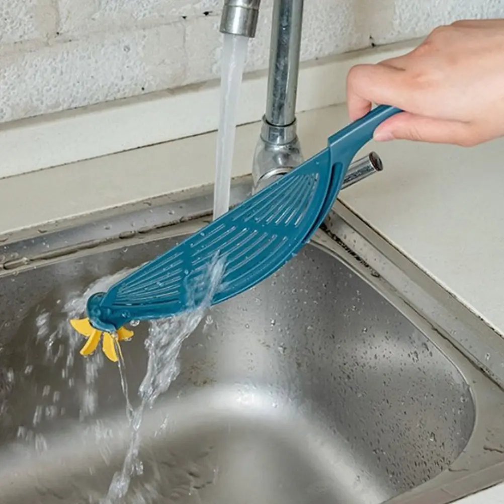 

2 Pcs Compact Rice Filter Tool Plastic Colander Strainer Household Washing Sieve Baffle