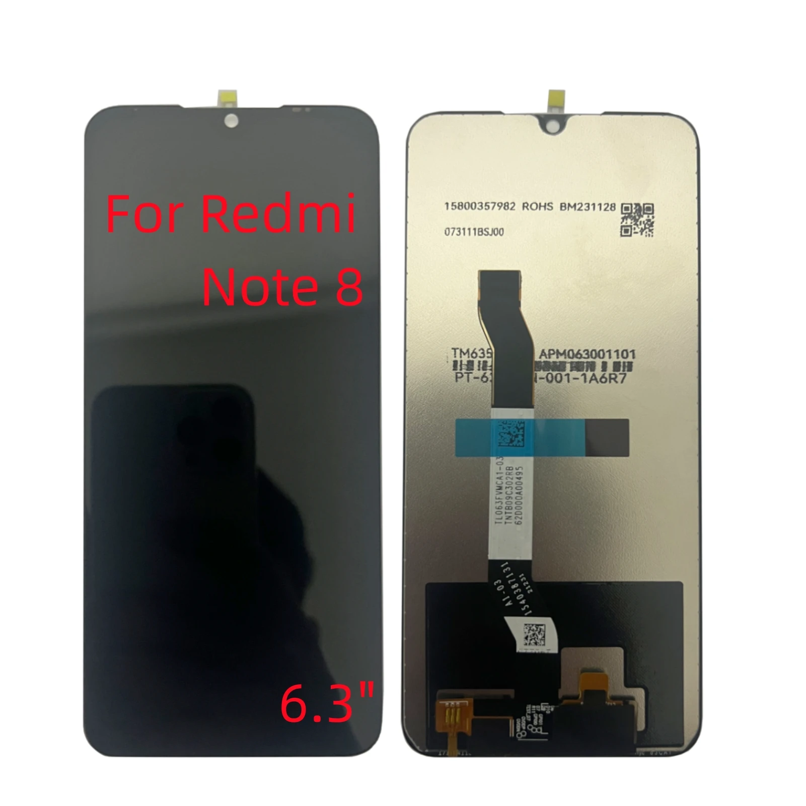 

6.3"for xiaomi Redmi Note 8 display LCD touch screen Assembly replacement for redmi Note 8 lcd M1908C3JH Digitizer