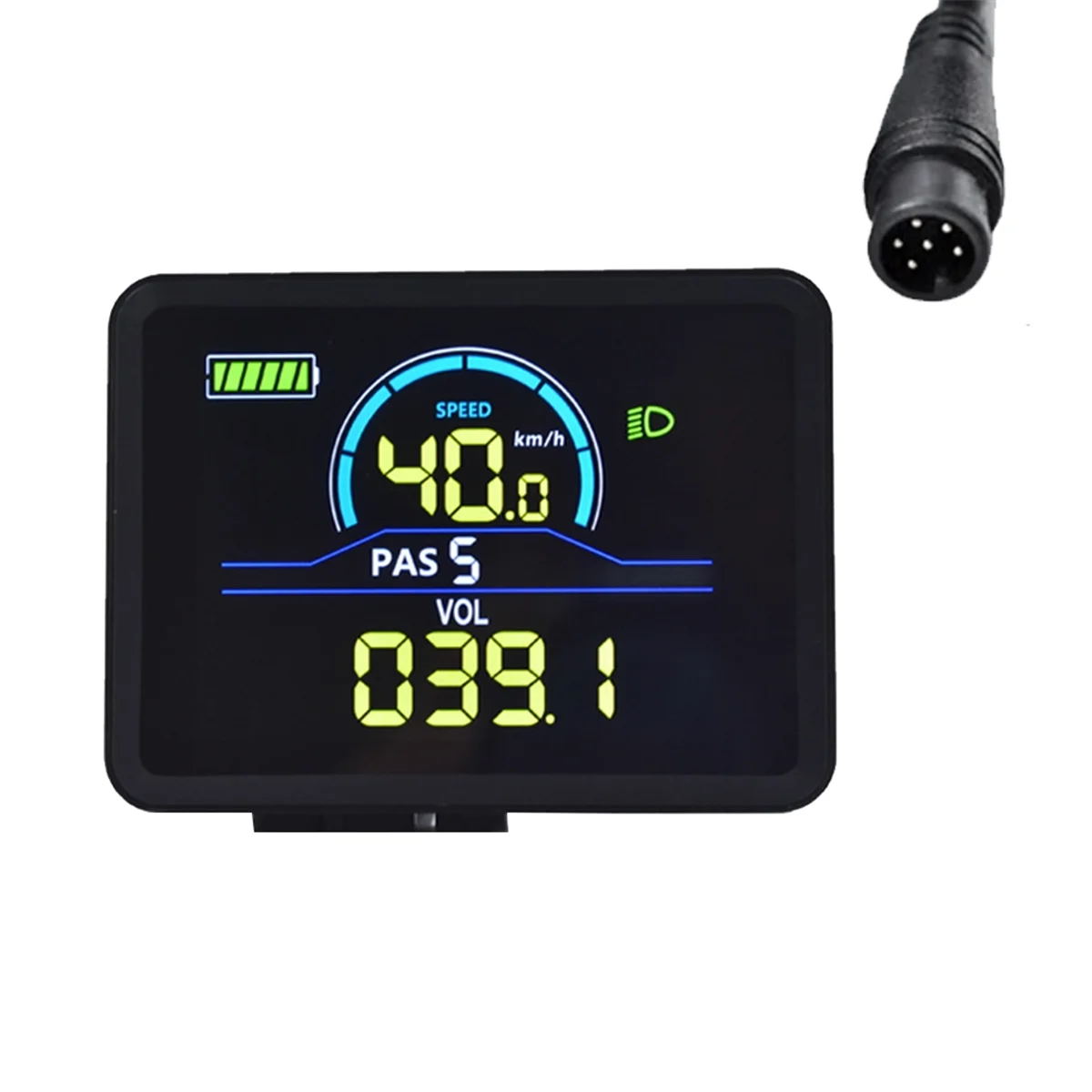 New P5C Electric Bike LCD Display Meter 24V-60V Ebike Intelligent Display IP67 UART Colorful LCD Display Meter 6PIN