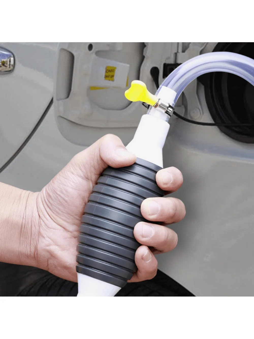 Efficient Manual Fuel Transfer  - Portable Hand Priming Tool For Gas,, Oil, And Water