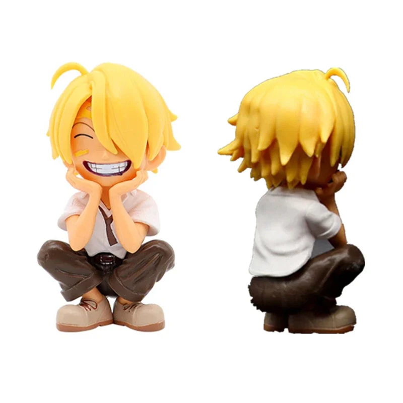 원피스 만화 애니메이션 데스크탑 자동차 장식품 Luffy Zoro Sitting Q 버전 트렌디 액션 피규어 컬렉션 선물