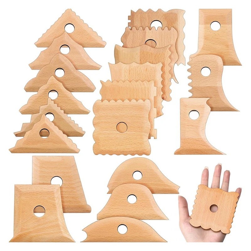 

20 Pieces Pottery Ribbed Pottery Feet Shaping Tools Pottery Trimming Tools Clay Textured Ribs For Sculpting Clay Durable