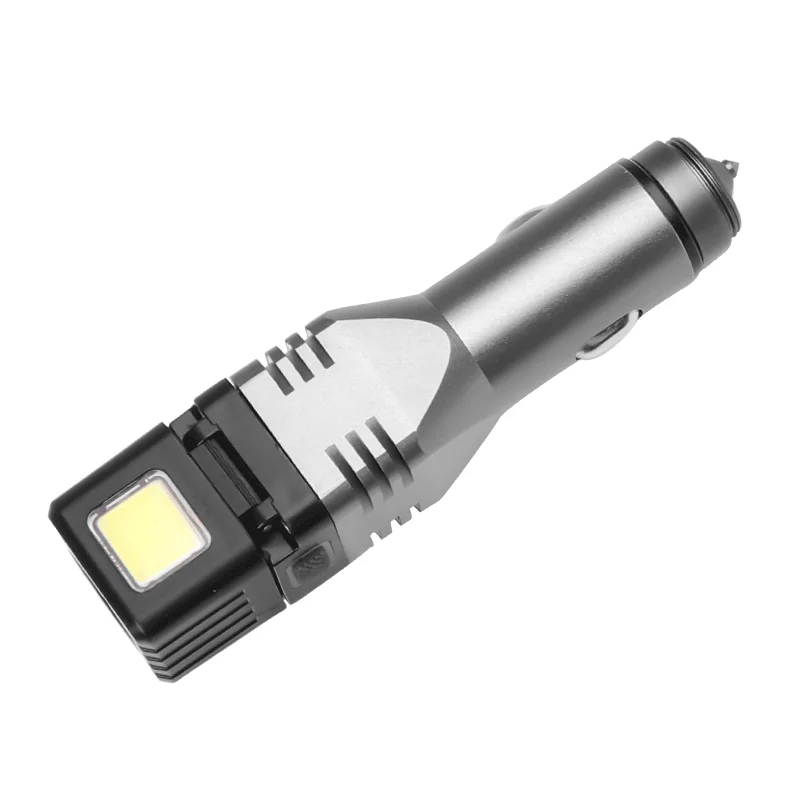 ZK20 LED Flashlight MINI Car Chargeable Lantern Torch Powerful Lamp Built-in Li-ion Battery Car Cigarette Lighter Socket Light