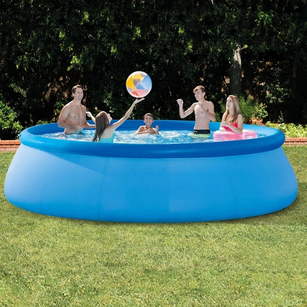

15-Foot x 42-Inch Easy Setup Portable Inflatable Outdoor Above Ground Round Swimming Pool Set with Ladder, Customized