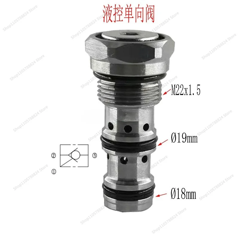 Threaded Cartridge Type Hydraulic Hydraulic Control Check Valve Attachments Quick Speed Change Connector YDF10-00 Hydraulic Lock