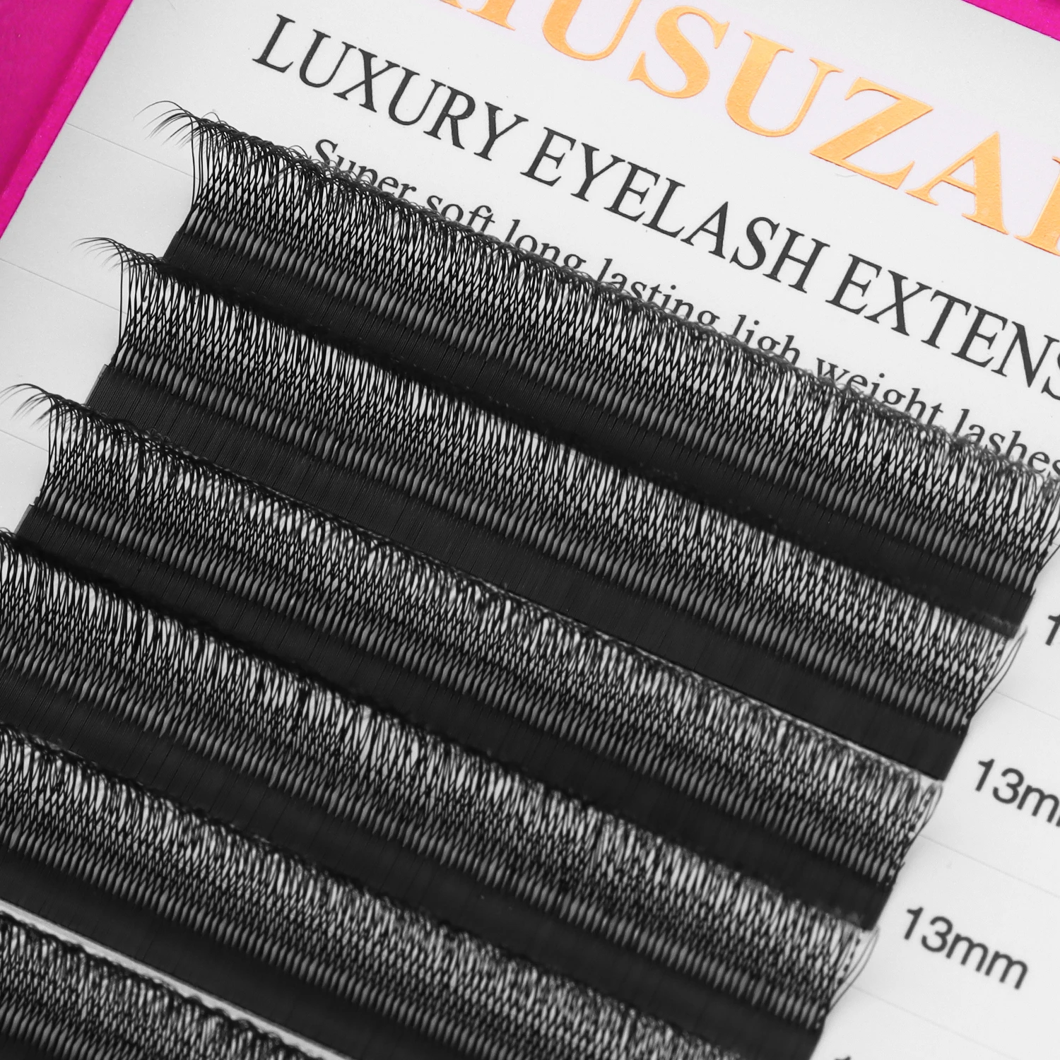 Xusuzaki em forma de u 4dw extensões de cílios preto fosco u 4dw cílios pré-fabricados fãs volume cílios postiços atacado fornecedores loja