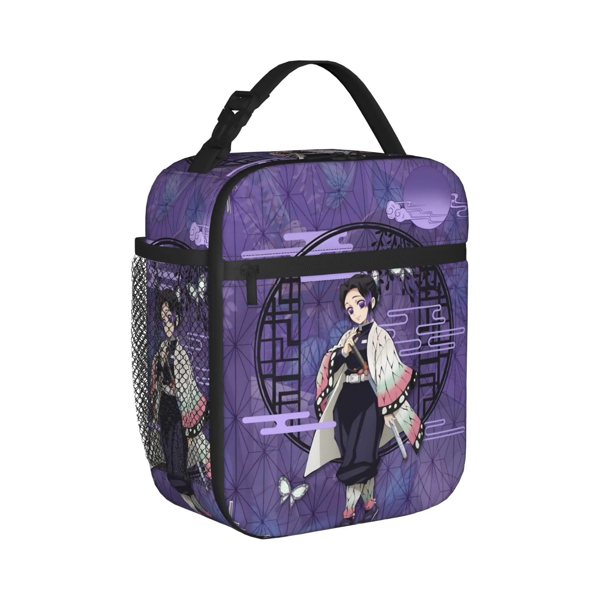 Custom Demon Slayers Lunch Bag Men Women Cooler Thermal Insulated Lunch Box for School view 2