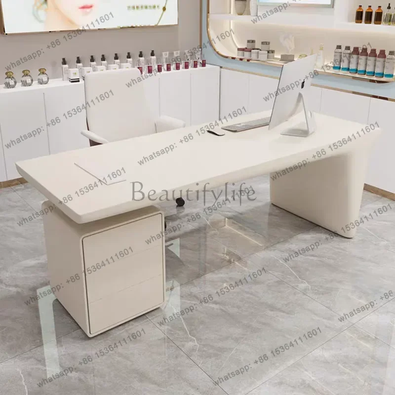 LJY Strong White Executive Office Desk Storage Cheap Modern Luxury Executive Office Desk Large Wooden Tisch Small Spaces Furnitu
