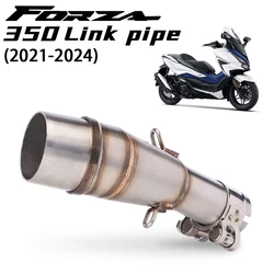 For HONDA Forza350 Forza 350 2021-2024 Motorcycle Exhaust Modify Stainless Middle Link Pipe 51mm Interface Escape Scooter Line
