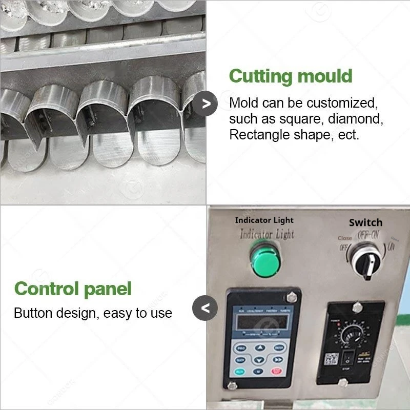 Mini tagliatelle automatico industriale - per snack a cubo, mini grisosini, pasta fritta - Tagliatrice commerciale