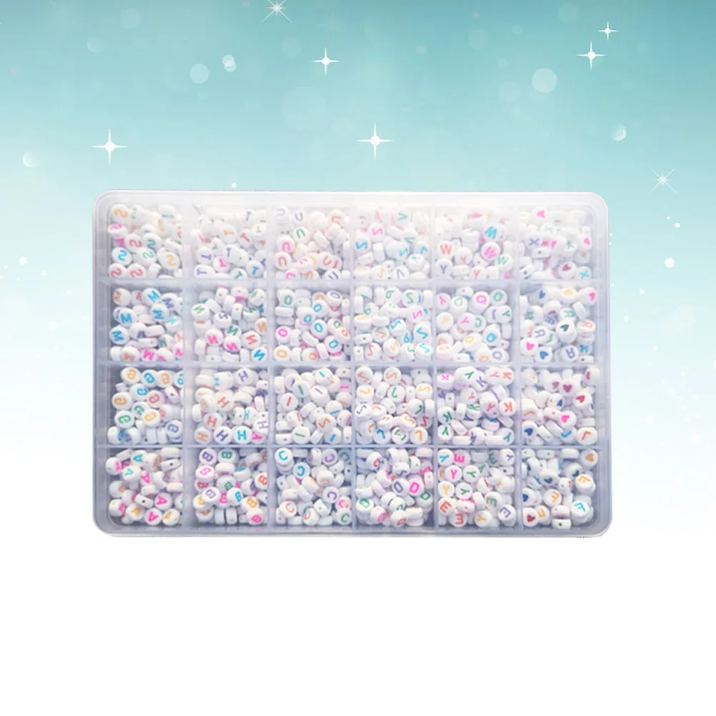 

1350pcs Color Letters Plastic Alphabet Beads DIY Accessories Jewelry Making Oblate Beads Kids Creative Logical Thinking