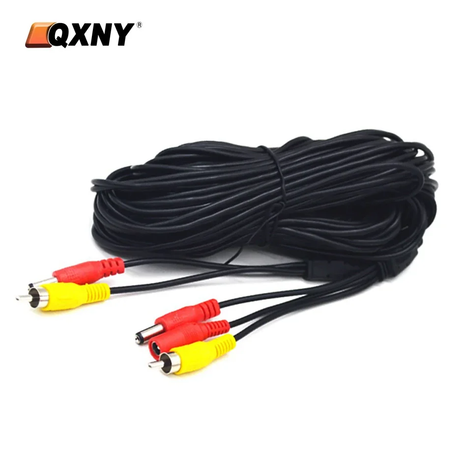 Car Easy to install AV RCA Video Cable For Rear View Camera Monitor DC Car Cigarette Lighter Video Extension Video Power Cord