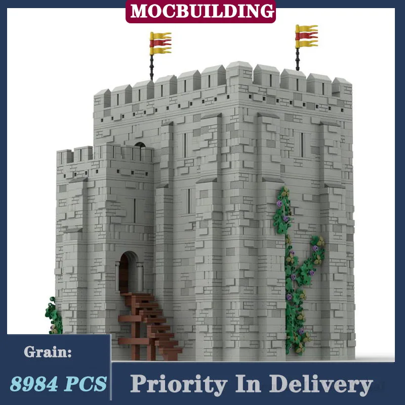 

MOC Medieval Castle Set Model Building Block Assembly Basement Barracks Street View Collection Series Toy Gifts