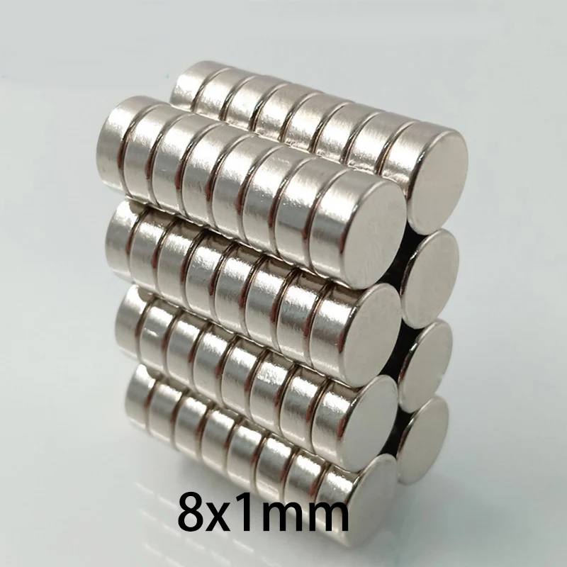 50/100PCS 3X1MM 8X1MM Small Disc Magnets Micro Round Magnets For Precision Repair DIY Crafts Models Office Electronics Tools