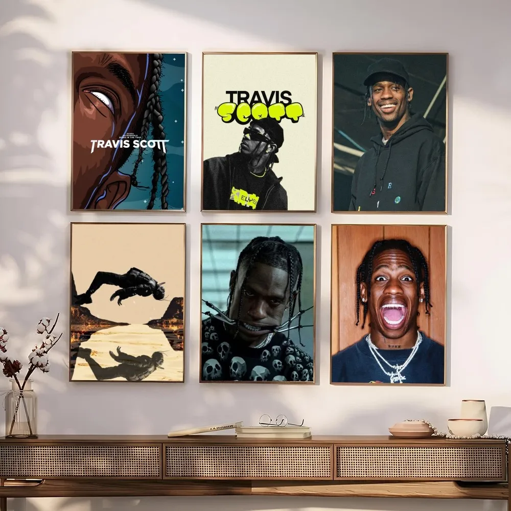 T-Travis S-Scott Poster Paper Print Home Living Room Bedroom Entrance Bar Restaurant Cafe Art Painting Decoration