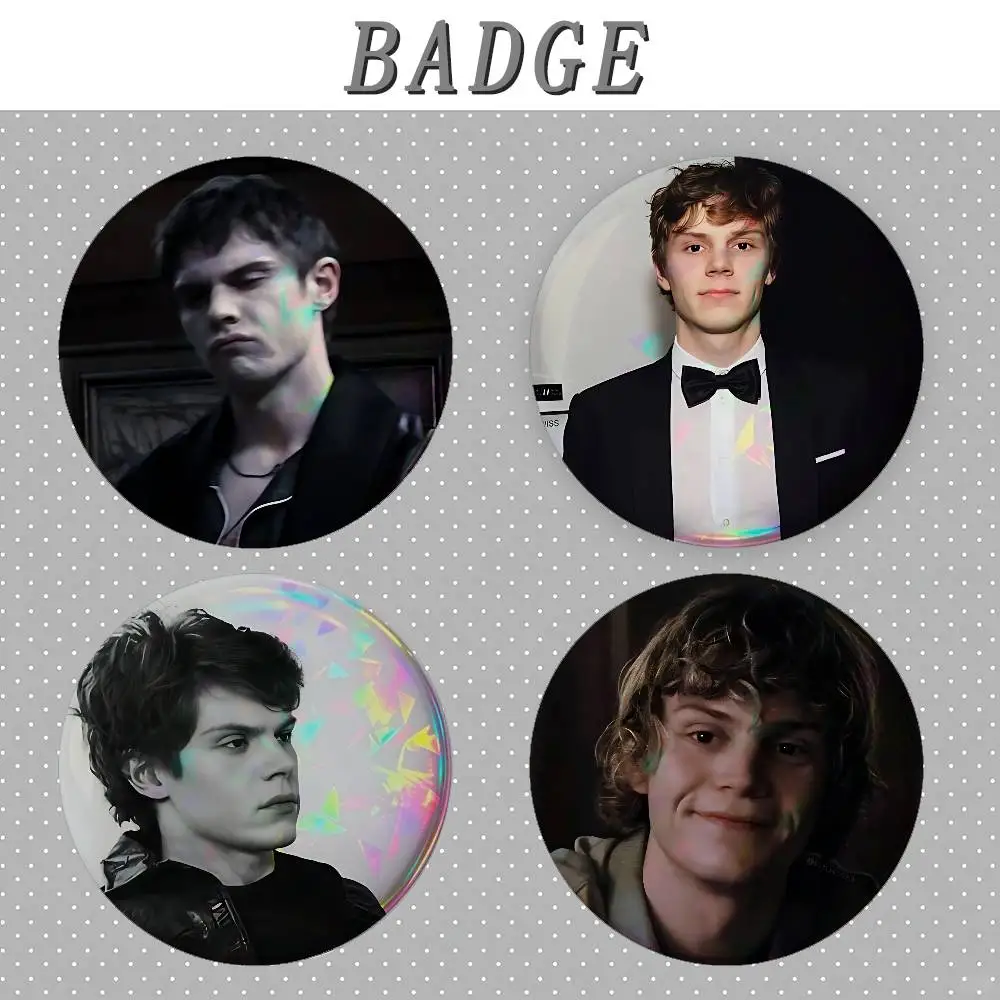 E-Evan P-Peters Actor Badges Tinplate Soft Button Pin Brooch Metal Badge Custom Jewelry Accessories Hat Bag Lapel