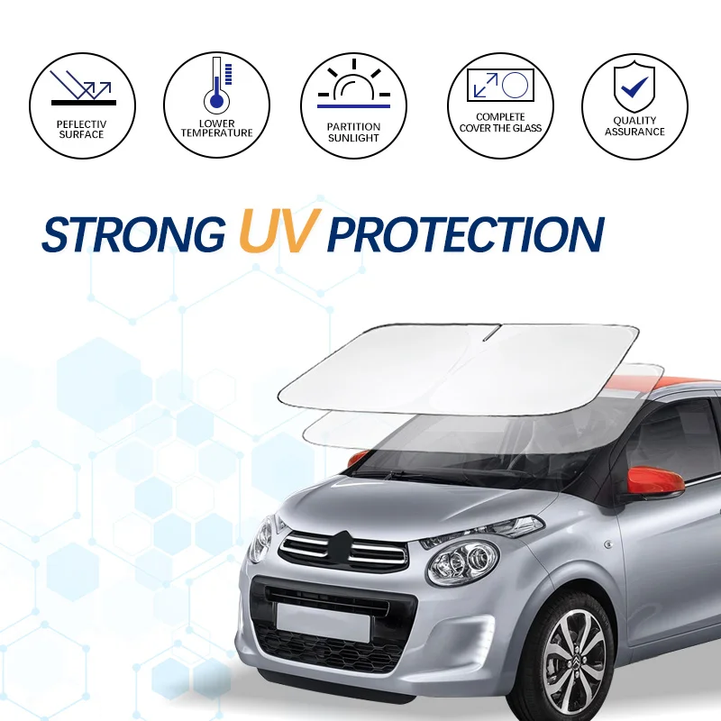 For Citroen C1 Windshield Sun Shade Sunshade Sun Visor Protector Foldable Blocks UV Rays Keep Your Car Cooler