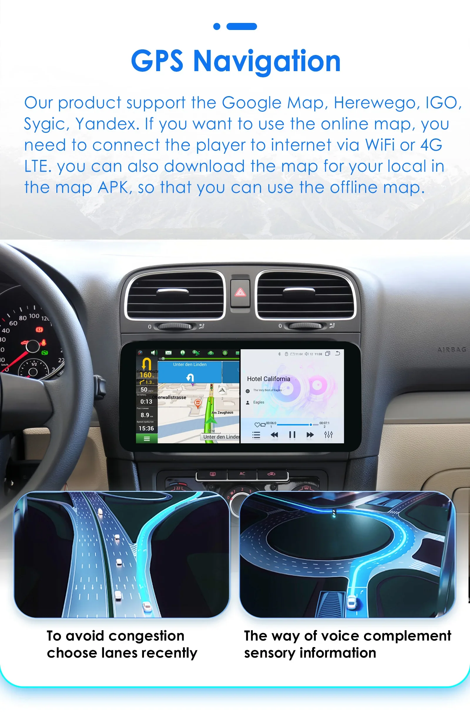 10.33 2Din Carplay Android Car Radio for Volkswagen Golf 5 6 Polo Passat B6 B7 CC Skoda Jetta Multimedia Car Intelligent Systems