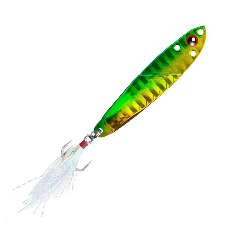 1PC Metal Jig 3D Fish Bait Tackle Trout Shore Drag Cast Jigs 7g 10g 15g 20g Slow Jigging Lure Sea Fishing Lures view 2