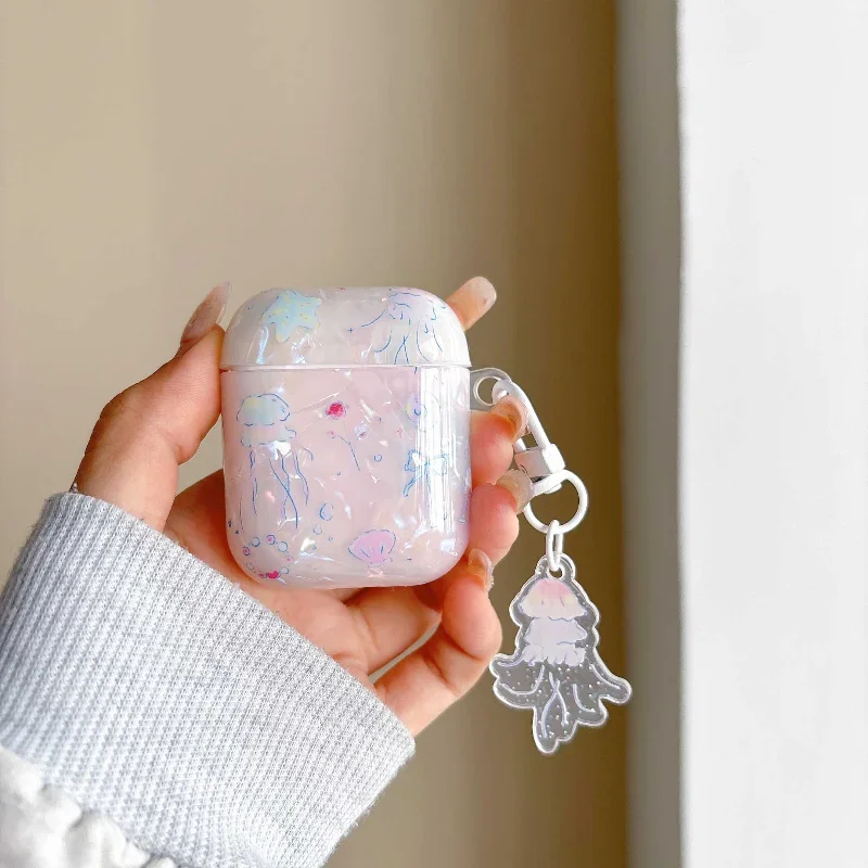 3d Quallen kette Kopfhörer hülle für Airpods 1 2 3 Abdeckung stoßfest für Airpod Pro Pro2nd Ins Korea Fundas