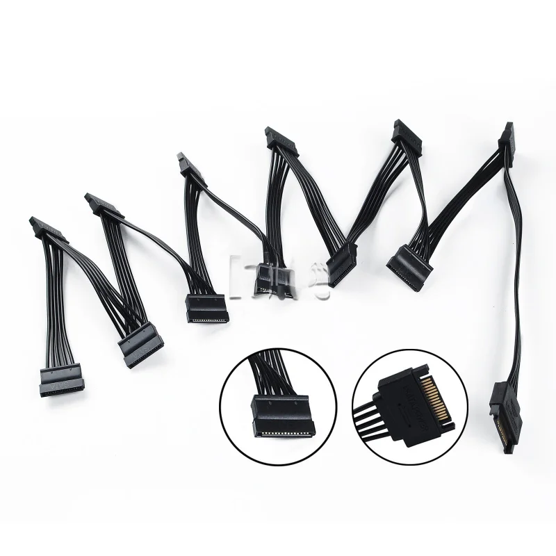 

Z Hard Drive HDD SSD Power Adapter Cable 15pin SATA 1 Male To 12 Female Splitter