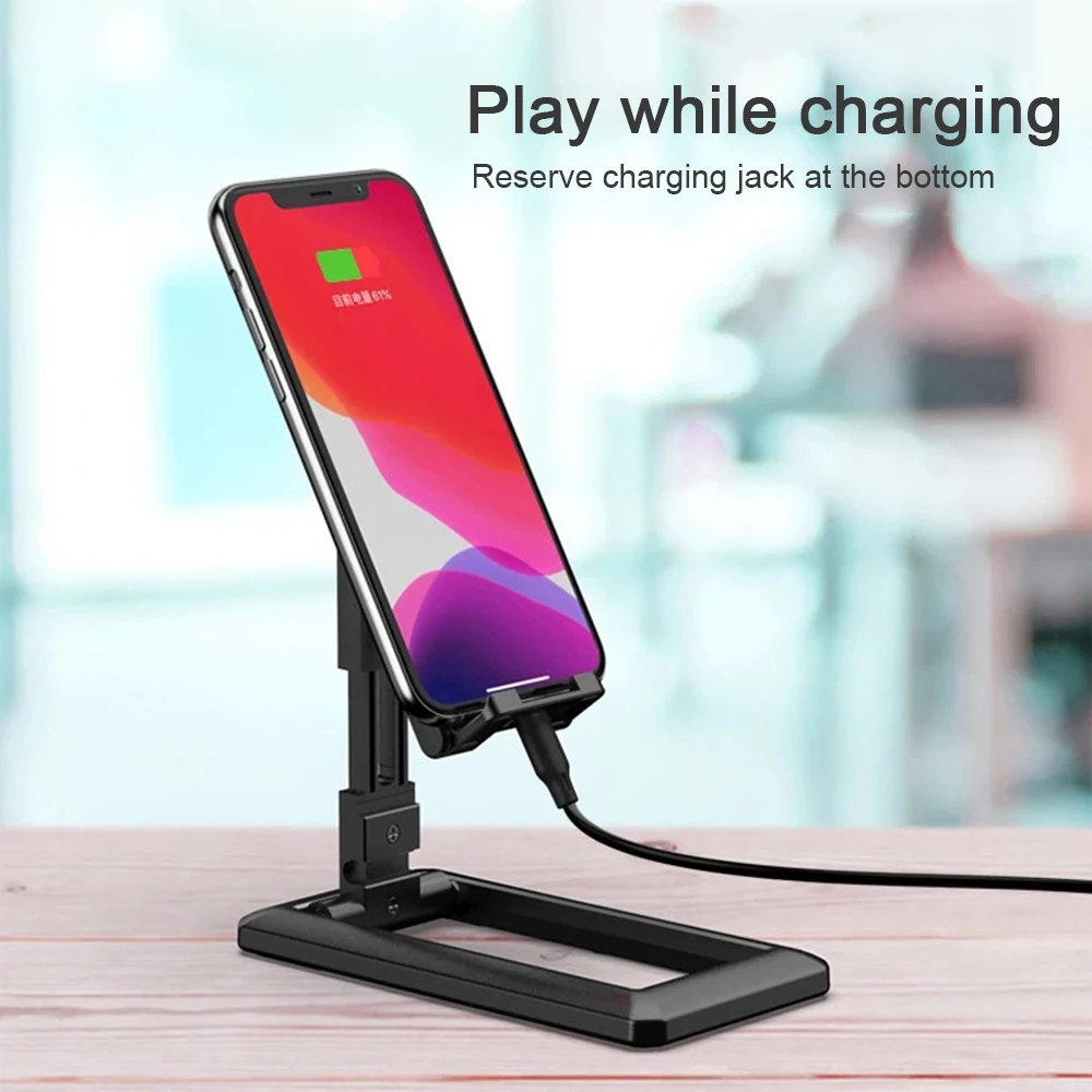 Foldable Tablet Phone Holder Desktop Mobile Phone Stand Adjustable Desk Bracket Smartphone Stand for iPad iPhone Samsung - náhled 4