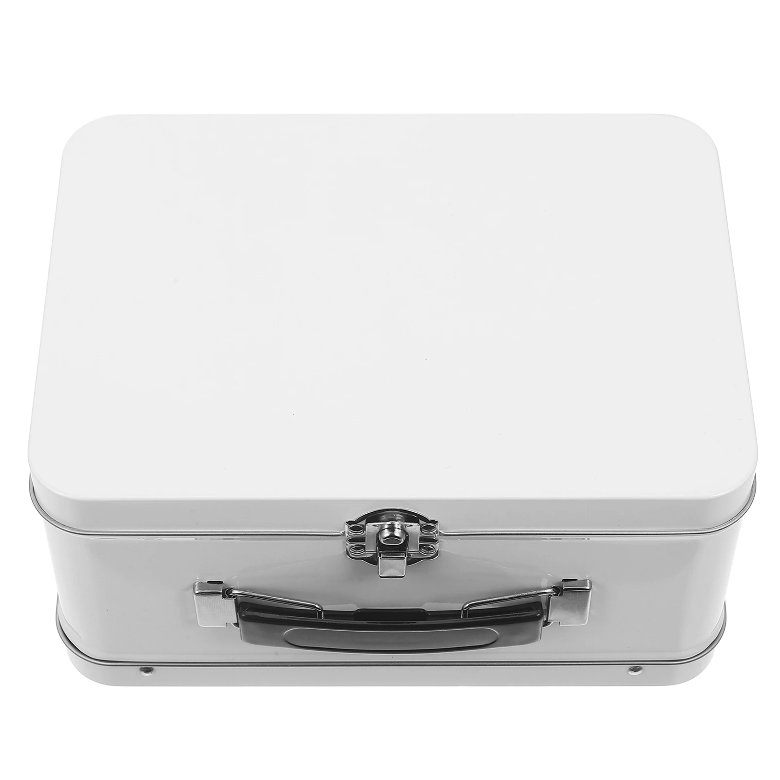 

Large Capacity Suitcase Shaped Gift Storage Box Wedding Jewelry Tea Flowers Packaging Tinplate Handbag Portable Decorative Boxes