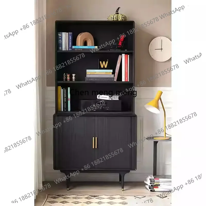 

Nordic medieval industrial style solid wood organ door display bookcase open display rack locker