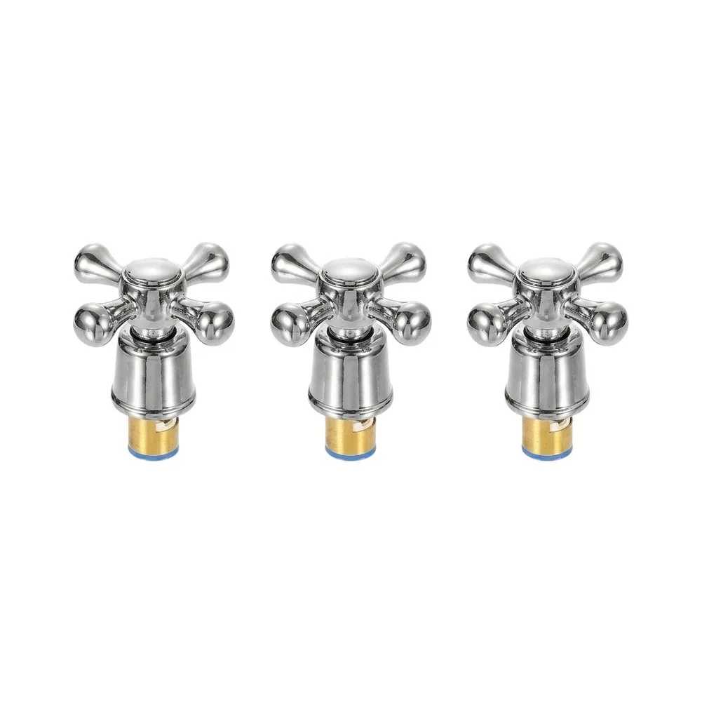 Silver Shower Knobs Faucet for Tap Handle Replacement Faucet Tap Handle Kitchen Faucet Handle Rust-proof Protection