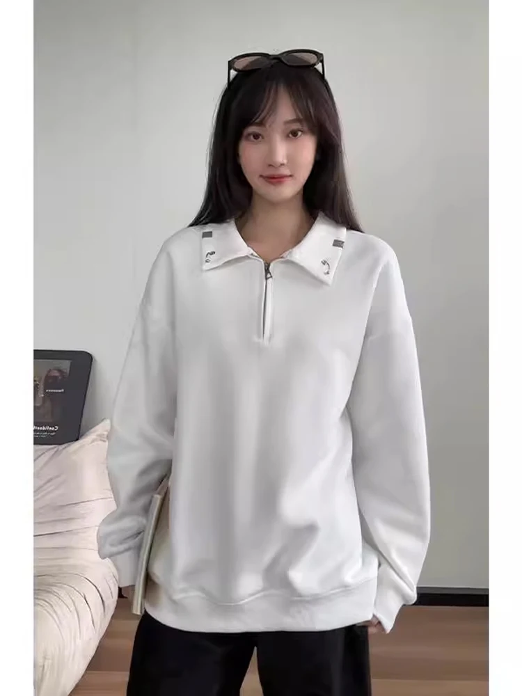 

Мужская толстовка с длинным рукавом и молнией, брендовая, в стиле High Street, с металлическими пуговицами