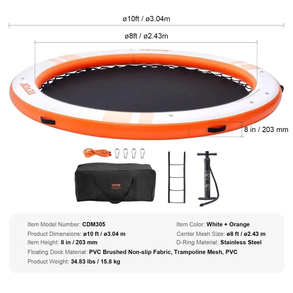 แท่นวางน้ำแบบเป่าลม10FT พร้อมแผ่นตาข่าย8FT