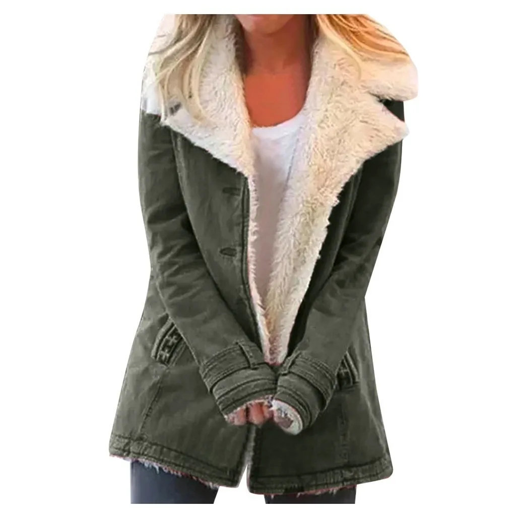 Thick Loose Fit Coat Commuter Elegant with Single Row Multi Button Closure Summer Patchwork 3D Pattern Long Sleeve Women Jacket