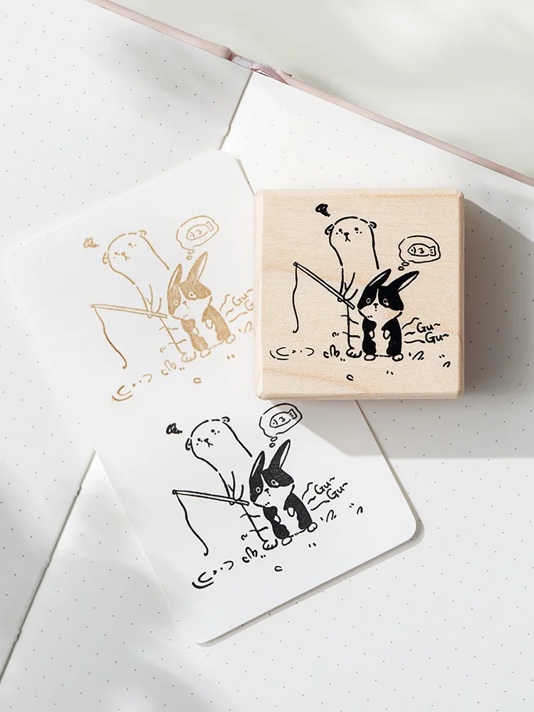 The Story Of Lovely Dogs Wooden Rubber Stamp DIY Scrapbooking Photo Album Journal Material Wood Seal