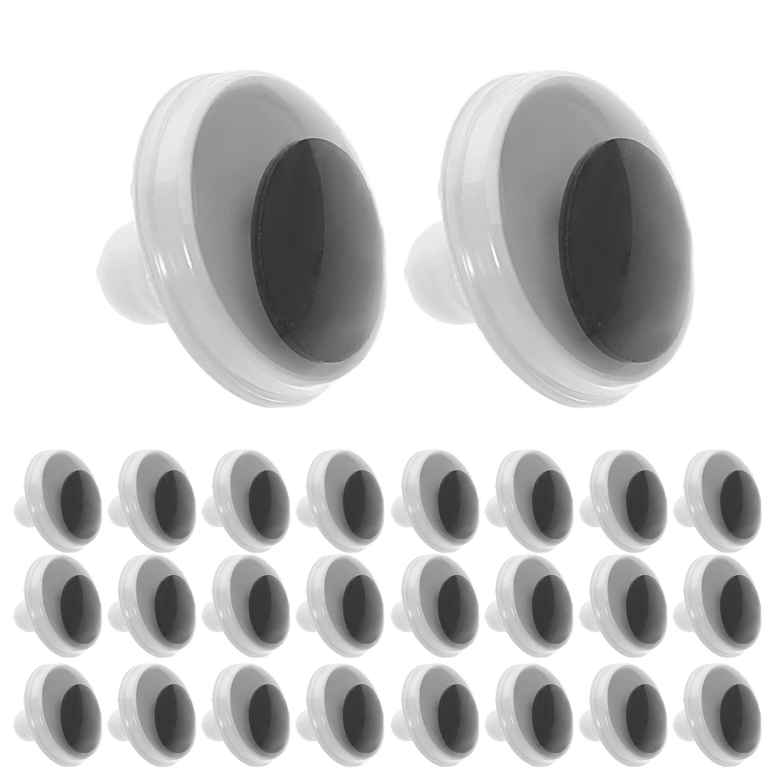 Yeux de sécurité en plastique mobiles réalistes de 18Mm, 50 pièces, pour bricolage, ours en peluche au Crochet, fournitures artisanales, yeux artisanaux
