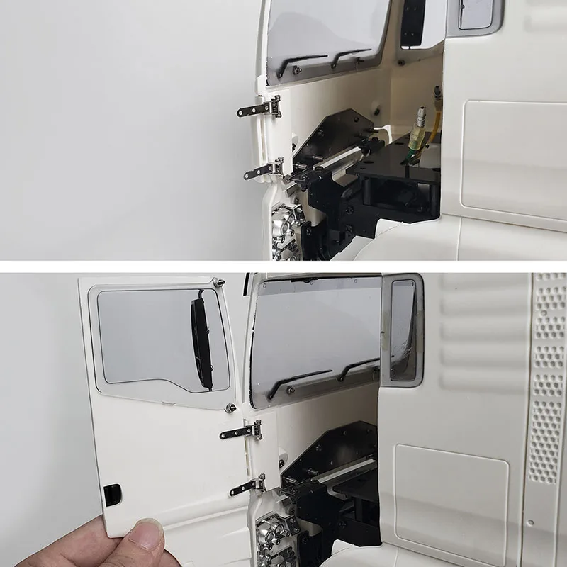 4pcs RC Truck Metal Door Hinge Upgrade Decorate for 1/14 Tamiya SCANIA 770S R620 VOLVO BENZ Arocs MAN TGX LESU Car Accessories