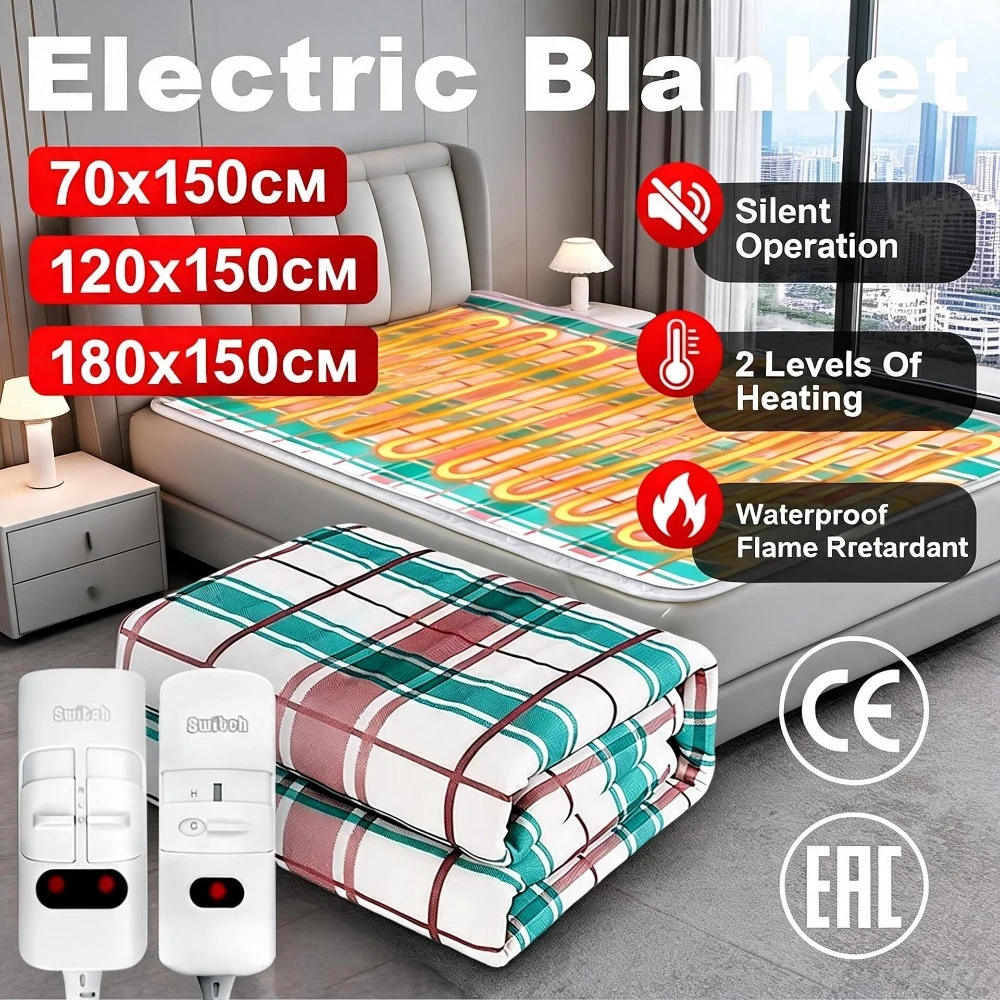 110V 220V Heated Mattress Pad Thicker Thermal Heating Mat Thermostat Control Home Bed Warmer Pad for Winter Single Double Use