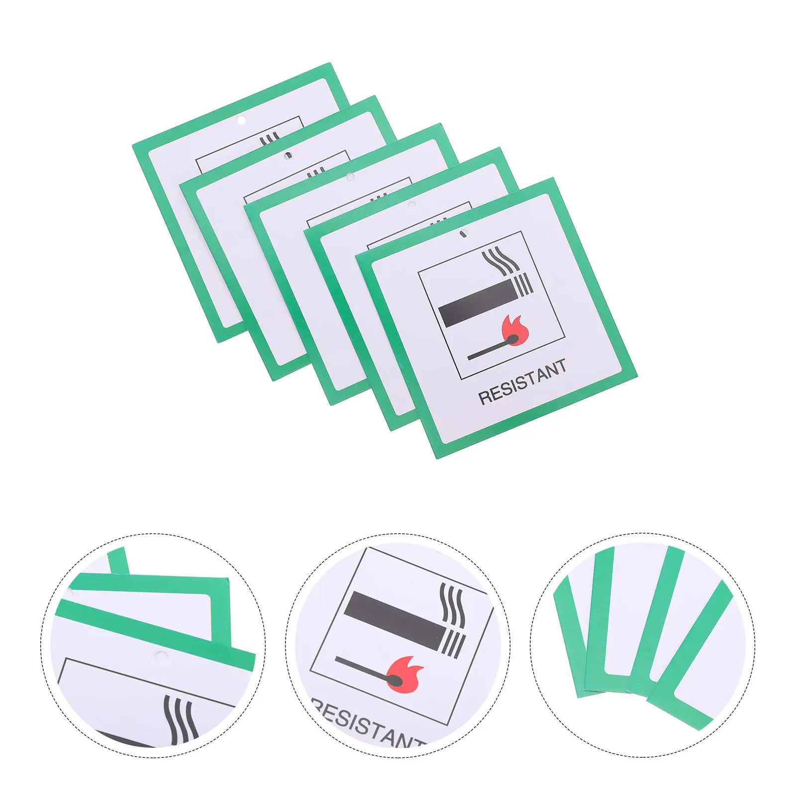 30Pcs Fire Safety Labels Flame Retardant Self Adhesive Tags for Furniture Upholstery Fire Prevention Stickers Office Household