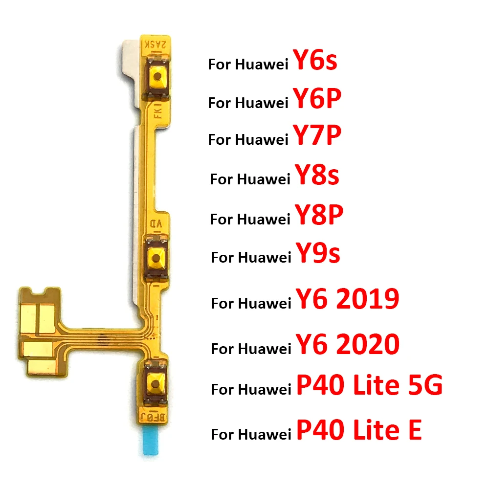 

Power On Off Side Button Volume Switch Key Flex Cable For Huawei Y9S Y6P Y8S Y8P Y7P Y6S P40 Lite 5G E Switch Control Volume