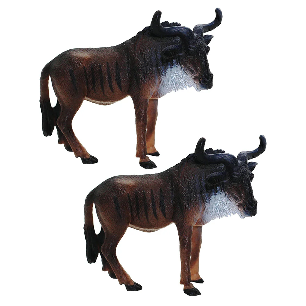 Figuras de simulación de Pvc para niños, juguetes cognitivos de plástico, animales de la selva, modelo de caballos, Mini animales, 2 uds.