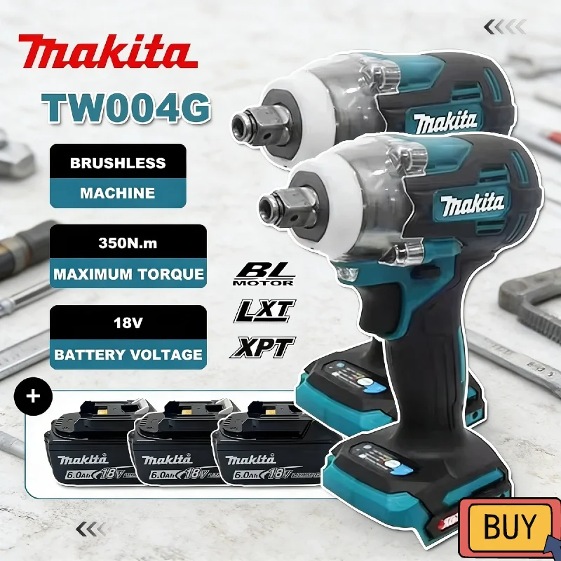 

Аккумуляторный бесщеточный шуруповерт Makita TW004G 630Нм, электрическая отвертка, дрель-шуруповерт, 18В/20В, с аккумулятором