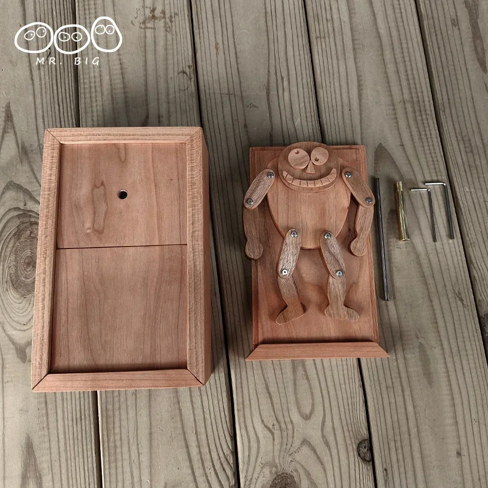 Funny funny toys can dance little wooden people, can move decompression toys Wooden fun performance toys TCLP-01