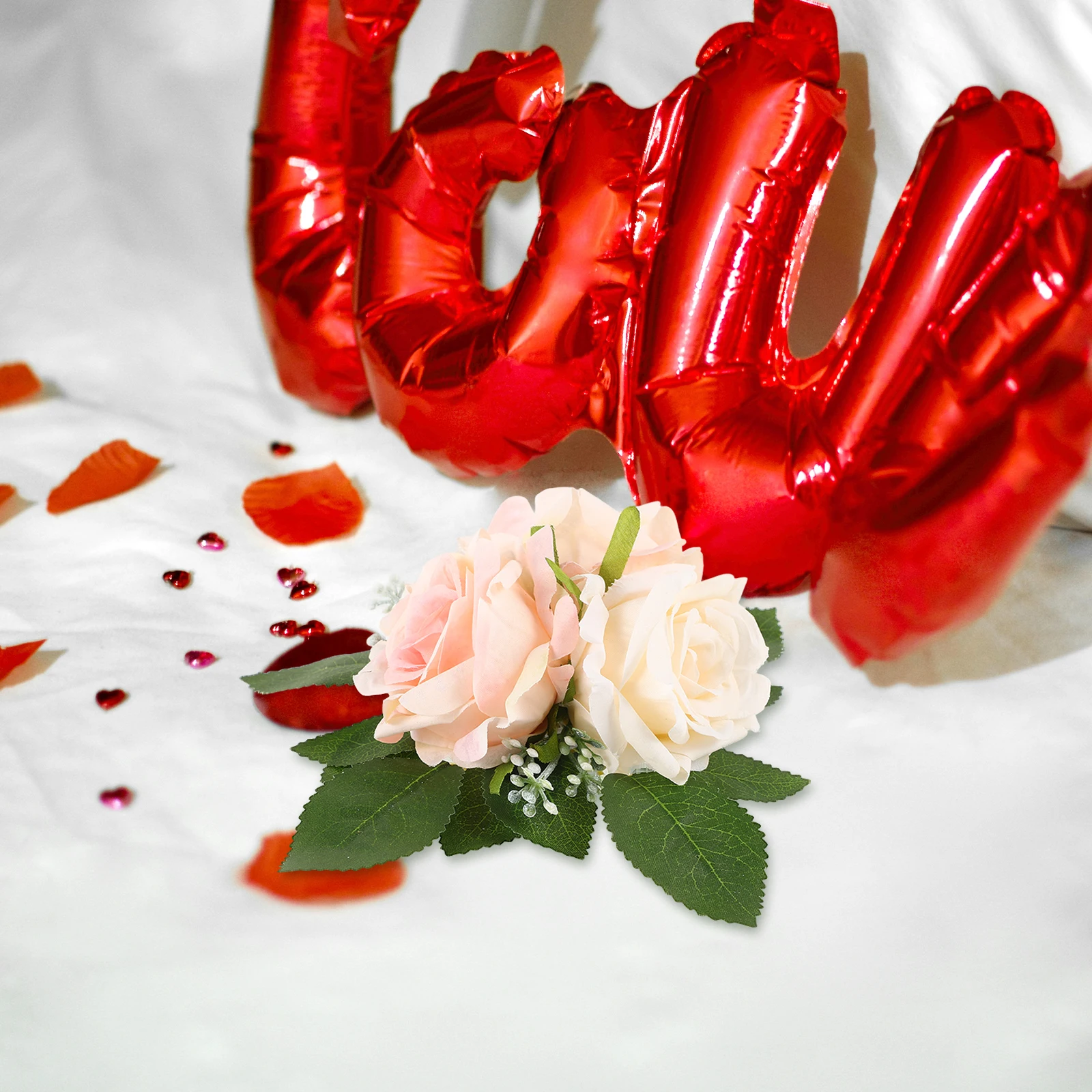 

2Pcs Simulated Fake Flower Decor Decor Artificial Faux Flowers for Wedding Cake Table Centerpiece