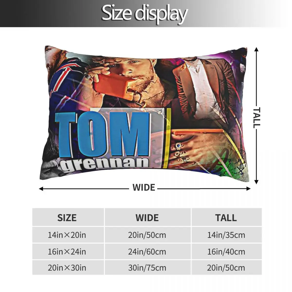 غطاء وسادة مستطيل من توم جريان، غطاء وسادة ديكور لغرفة النوم، وسادة رمي مريحة للمنزل