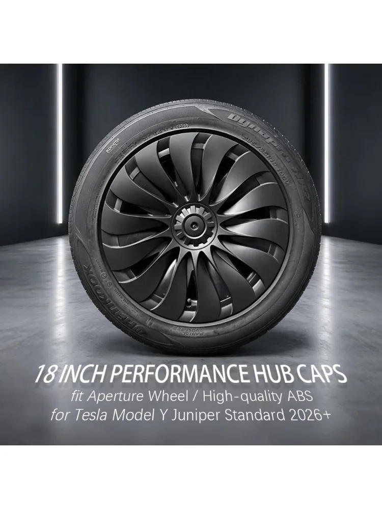 Für Tesla Model Y Juniper Standard 18 Zoll 4 Stück Vollrand-Apertur-Radabdeckung Radkappen Leistungs-Ersatzteile Zubehör 2026