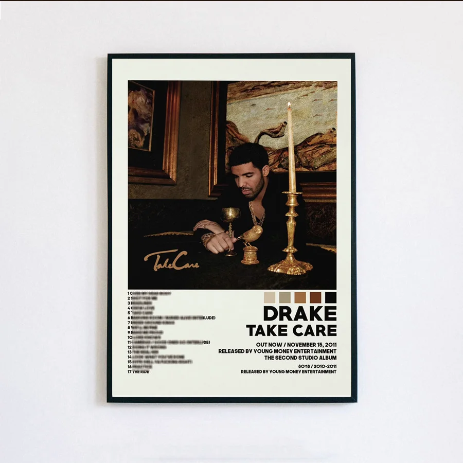 Poster Prints New Drake Views Take Care Her Loss Dogs Music Album Cover Canvas Painting Wall Art Picture Living Room Home Decor