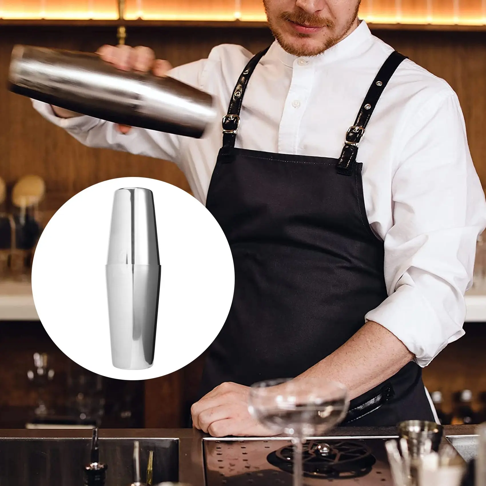 

PZHI-Cocktail Shaker Set, Boston Stainless Steel Bartender Kit With Acrylic Stand & Cocktail Recipes Booklet